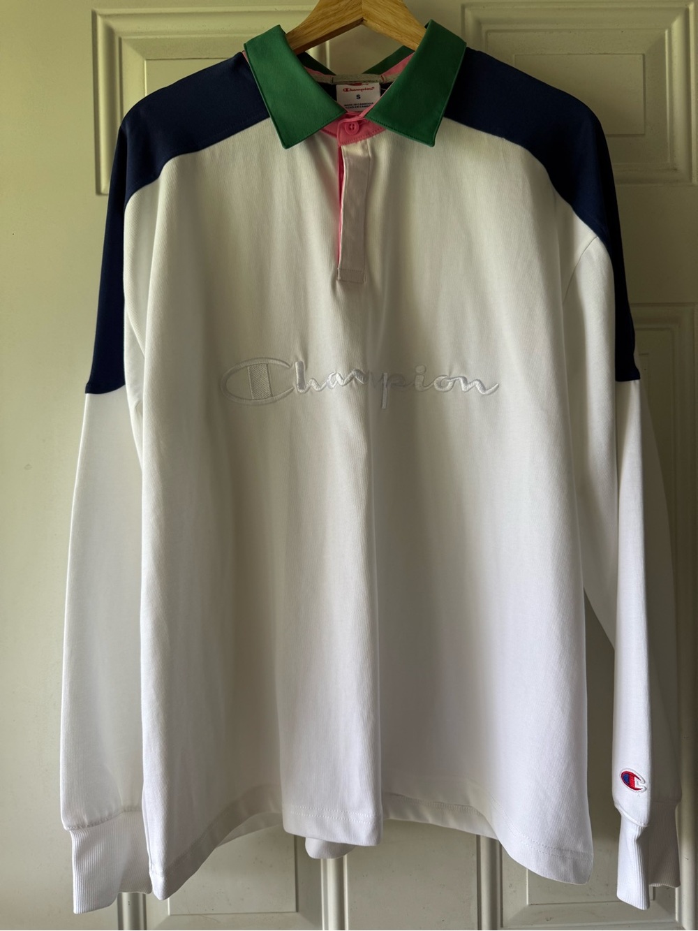 🎯50% OFF! Champion Men’s Long-Sleeve Colorblock Polo long sleeve shirt